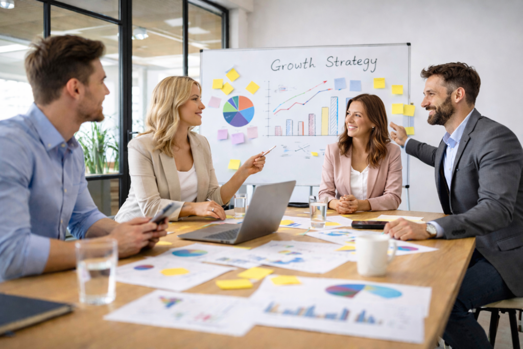 strategia wzrostu w nowoczesnym biurze